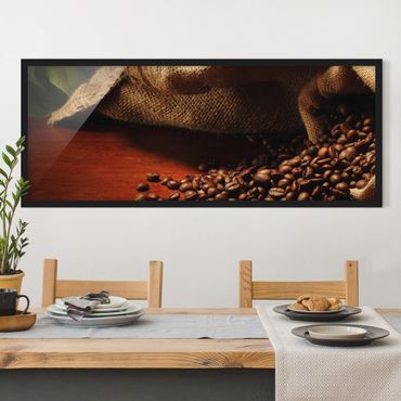 Bild mit Rahmen - Dulcet Coffee - Panorama Querformat