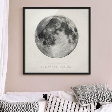 Bild mit Rahmen - La Luna - Der Mond - Quadrat 1:1