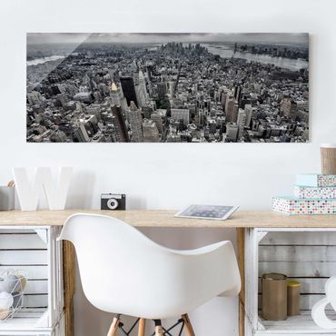 Glasbild - Blick über Manhattan - Panorama