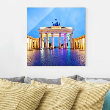 Panorama beige WANDBILD DEKO BILD 3D farbecht Acrylglasbild Brandenburger Tor