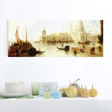 Glasbild - Kunstdruck Thomas Moran - Venedig II - Panorama Quer
