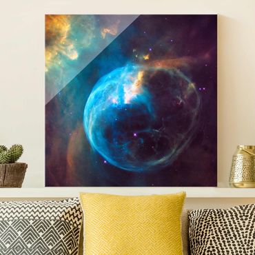 Glasbild - NASA Fotografie Bubble Nebula - Quadrat