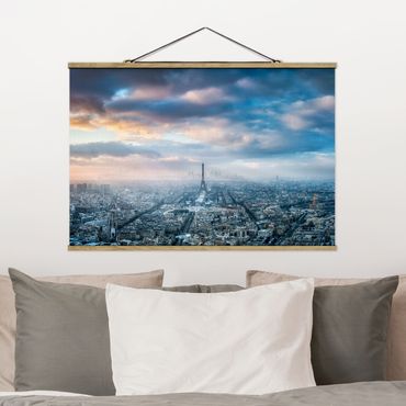 Stoffbild mit Posterleisten - Winter in Paris - Querformat 3:2