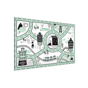Magnettafel - Spielteppich Skandinavien - Die grüne Stadt - Hochformat 3:2