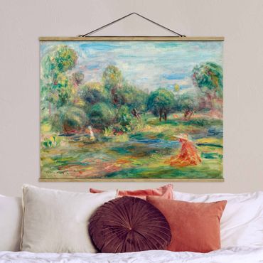 Stoffbild mit Posterleisten - Auguste Renoir - Landschaft bei Cagnes - Querformat 4:3