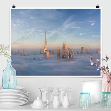 Poster - Dubai über den Wolken - Querformat 3:4
