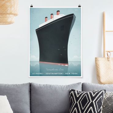 Poster - Reiseposter - Kreuzfahrtschiff - Hochformat 4:3