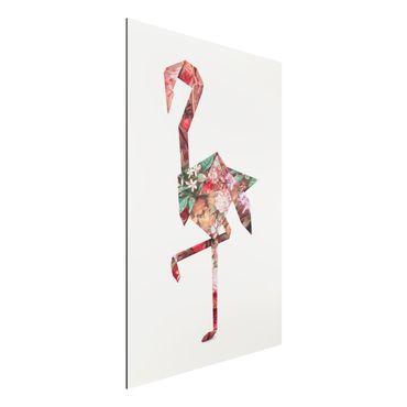 Aluminium Print - Jonas Loose - Origami Flamingo - Hochformat 3:2