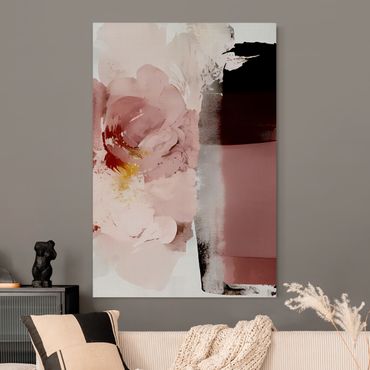 Akustikbild - Abstrakte Blume Rosa