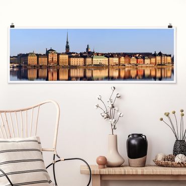 Poster - Stockholm Skyline - Panorama Querformat