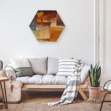 Hexagon Bild Holz - Paul Klee - Einöde