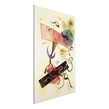 Alu-Dibond Bild - Wassily Kandinsky - Taches: Verte et Rose (Flecken: Grün und Rosa)