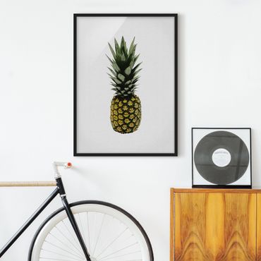 Bild mit Rahmen - Ananas - Hochformat
