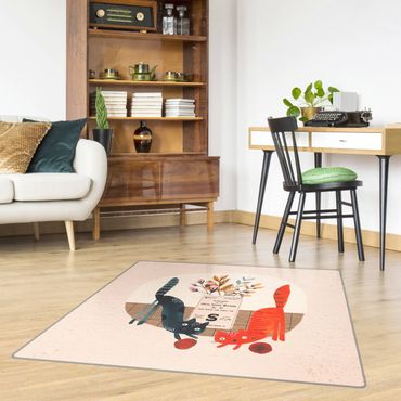 Teppich - Aufgedrehte Katzen