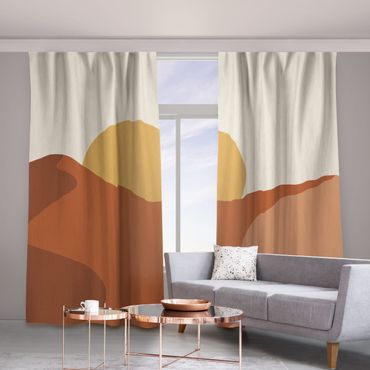 Vorhang - Aufgehende Sonne in der Wüste