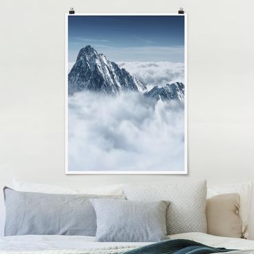 Poster - Die Alpen über den Wolken - Hochformat 3:4