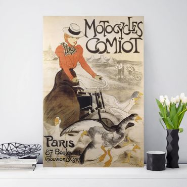 Leinwandbild - Théophile-Alexandre Steinlen - Werbeplakat für Motorcycles Comiot - Hochformat 3:2