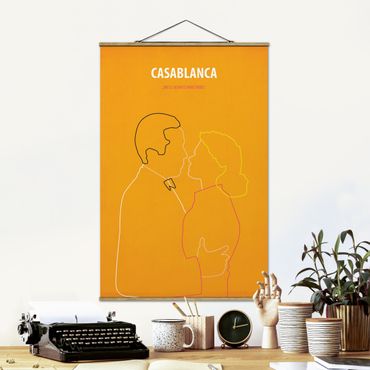 Stoffbild mit Posterleisten - Filmposter Casablanca - Hochformat 2:3