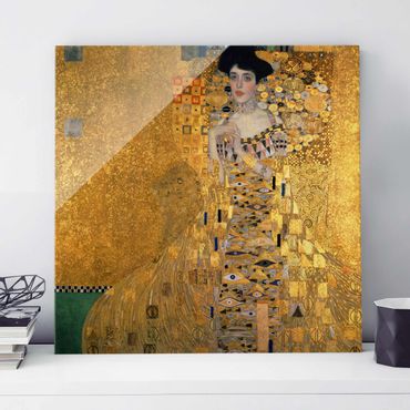 Glasbild - Gustav Klimt - Adele Bloch-Bauer I - Quadrat 1:1