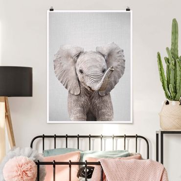 Poster - Baby Elefant Elsa - Hochformat 3:4