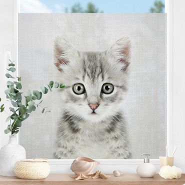 Fensterfolie - Sichtschutz - Baby Katze Killi - Fensterbilder
