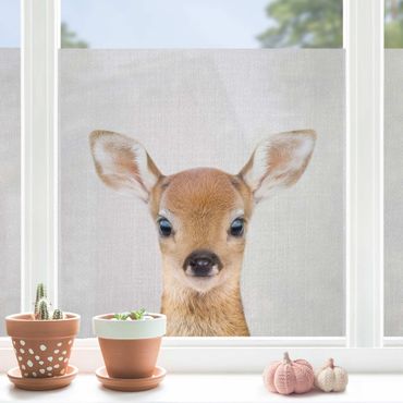 Fensterfolie - Sichtschutz - Baby Reh Romy - Fensterbilder