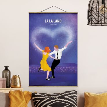 Stoffbild mit Posterleisten - Filmposter La La Land - Hochformat 2:3