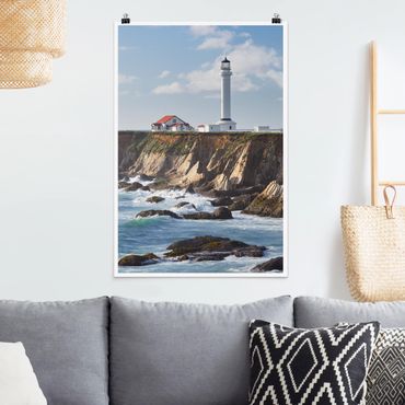 Poster - Point Arena Lighthouse Kalifornien - Hochformat 3:2