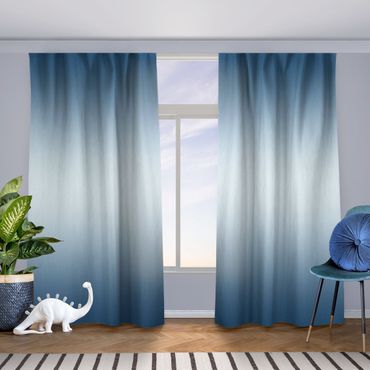 Vorhang - Blauer Horizontaler Farbverlauf
