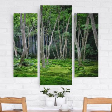 Leinwandbild 3-teilig - Japanischer Wald - Galerie Triptychon
