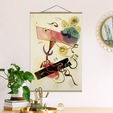 Stoffbild mit Posterleisten - Wassily Kandinsky - Taches - Hochformat 2:3