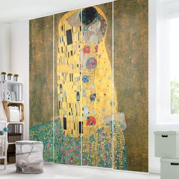 Schiebegardinen Set - Gustav Klimt - Der Kuß - 4 Flächenvorhänge