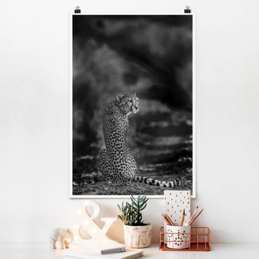 Poster - Gepard in der Wildness - Hochformat 3:2