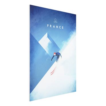 Forex Fine Art Print - Reiseposter - Ski in Frankreich - Hochformat 4:3