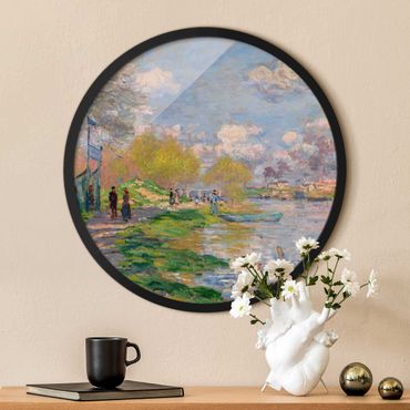 Rundes Gerahmtes Bild - Claude Monet - Seine