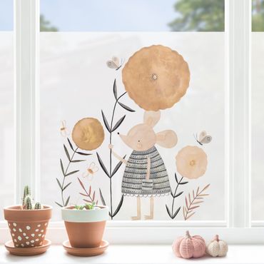 Fensterfolie - Sichtschutz - Claudia Voglhuber - Blumenmaus - Fensterbilder