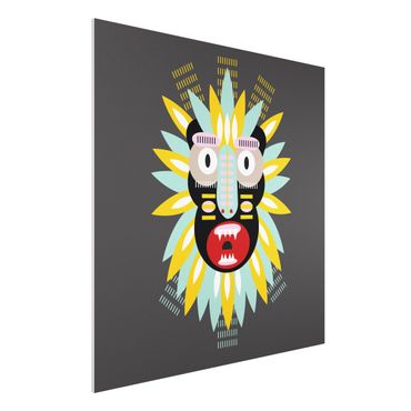 Forex Fine Art Print - Collage Ethno Maske - King Kong - Quadrat 1:1