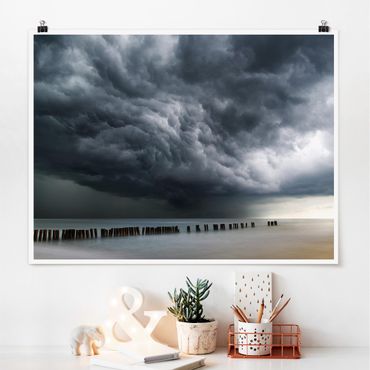 Poster - Sturmwolken über der Ostsee - Querformat 3:4