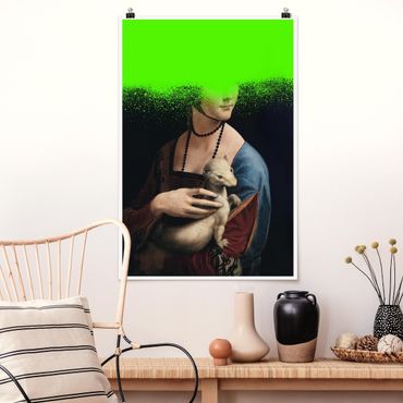 Poster - Dame mit dem Hermelin x Spraypaint - Hochformat 2:3