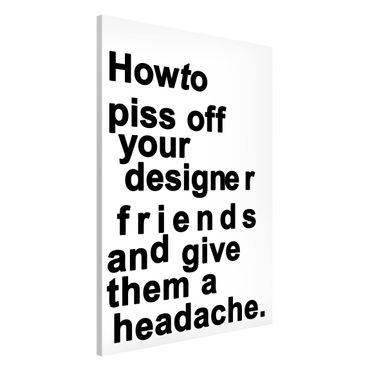 Magnettafel - Designers Headache - Hochformat 2:3