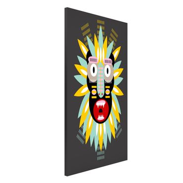 Magnettafel - Collage Ethno Maske - King Kong - Memoboard Hochformat 4:3