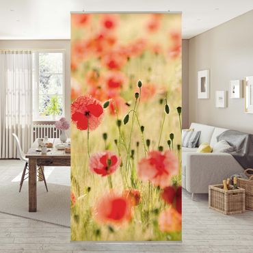Raumteiler - Summer Poppies 250x120cm