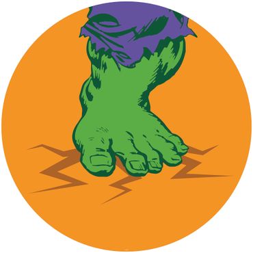 Fototapete - Avengers Hulk's Foot Pop Art