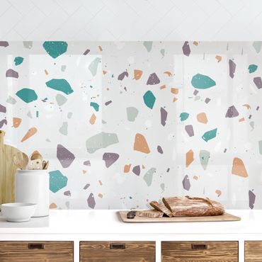 Küchenrückwand - Detailliertes Terrazzo Muster Grosseto II