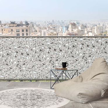 Balkon Sichtschutz - Detailliertes Terrazzo Muster Massa