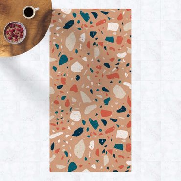Kork-Teppich - Detailliertes Terrazzo Muster Torino - Hochformat 1:2