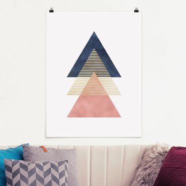 Poster - Drei Dreiecke - Hochformat 3:4
