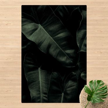 Kork-Teppich - Dschungel Blätter Dunkelgrün - Hochformat 2:3