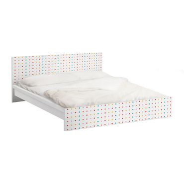 Möbelfolie für IKEA Malm Bett niedrig 140x200cm - Klebefolie No.UL748 Little Dots