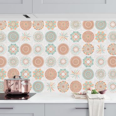 Küchenrückwand - Handgemaltes Mandala Muster